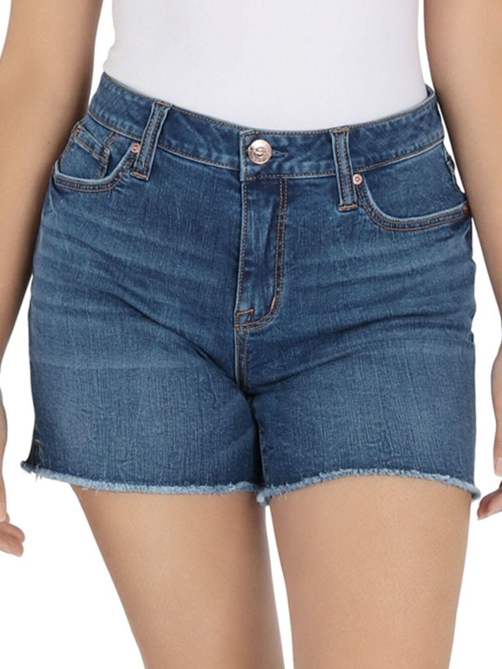Seven7 Weekend Denim Jean Shorts In Wildfire Size 16 Inseam‎ -5”